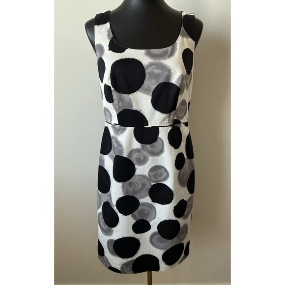 Ann Taylor Dresses & Skirts - Ann Taylor Women's 4 Polka Dot Bold Mod Sleeveless Sheath Dress Black White NWOT